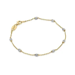 New Bracciale Desmos Station Moon In Argento Bianco e Giallo Gioielli Desmos