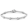 Sale Bracciale Donna In Argento 925 Semirigido Con Zirconi e Punti Luce Ti Sento Milano Gioielli Ti Sento Milano
