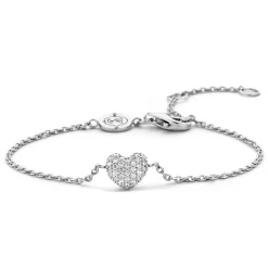 Online Bracciale Donna In Argento 925 Ti Sento Milano Con Cuore Doubleface In Zirconi Nuova Collezione Gioielli Ti Sento Milano