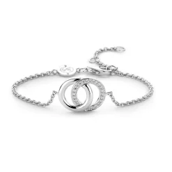 Fashion Bracciale Donna In Argento 925 Con Cerchio Incrociato In Zirconi Ti Sento Milano Gioielli Ti Sento Milano