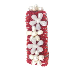 Online Bracciale Donna Ottaviani Bijoux Con Perle Coltivate e Perline Rosse Outlet Gioielli