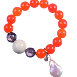 Fashion Bracciale Etnò Bubble Arancione Outlet Gioielli