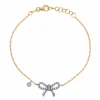 Clearance Bracciale Fiocco in Oro Bianco con Diamanti Bracciali