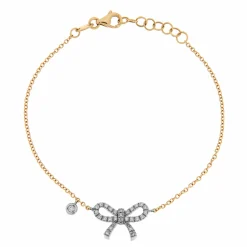 Clearance Bracciale Fiocco in Oro Bianco con Diamanti Bracciali