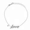 Fashion Bracciale Love in Oro Bianco con Diamanti Bracciali