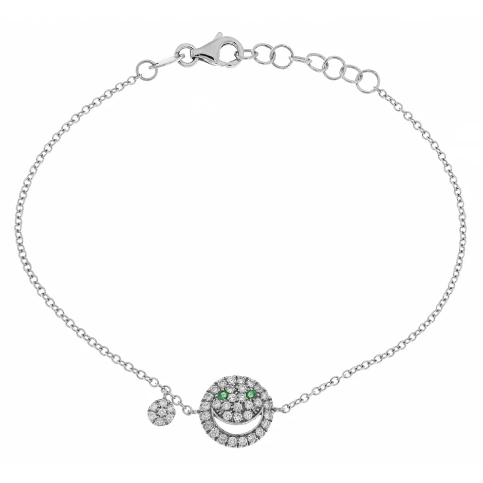 New Bracciale Smile in Oro Bianco con Diamanti Bracciali