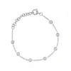 Online Bracciale Stile Tiffany 7 Diamanti in Oro Bianco Bracciali