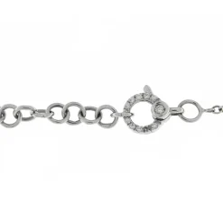 Online Bracciale Stile Tiffany 7 Diamanti in Oro Bianco Bracciali
