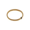 Outlet Bracciale Fope Collezione Vendome Flex It in Oro Giallo con Pave di Diamanti Neri Gioielli Fope