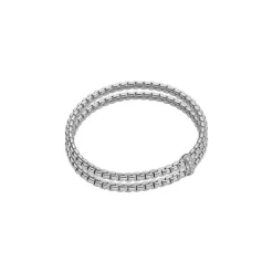 New Bracciale Fope Collezione Eka Flex It in Oro Bianco con Diamanti Doppio Gioielli Fope