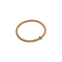 Sale Bracciale Fope Collezione Solo Flex It in Oro Giallo e Rosa con Diamante Gioielli Fope