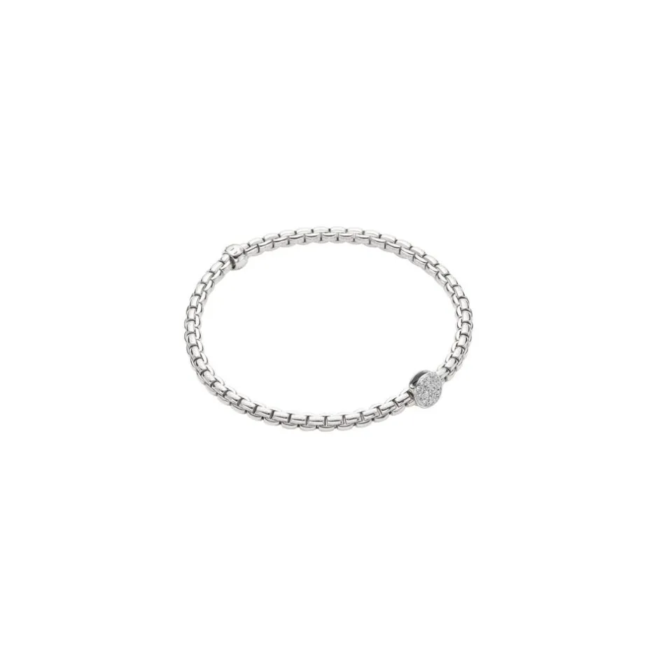 Hot Bracciale Fope Collezione Eka Flex It in Oro Bianco con Pave di Diamanti Gioielli Fope