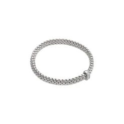 Clearance Bracciale Fope Collezione Vendome Flex It in Oro Bianco con Diamanti Grande Gioielli Fope