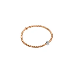 Fashion Bracciale Fope Collezione Eka Flex It in Oro Rosa con Pave di Diamanti Gioielli Fope