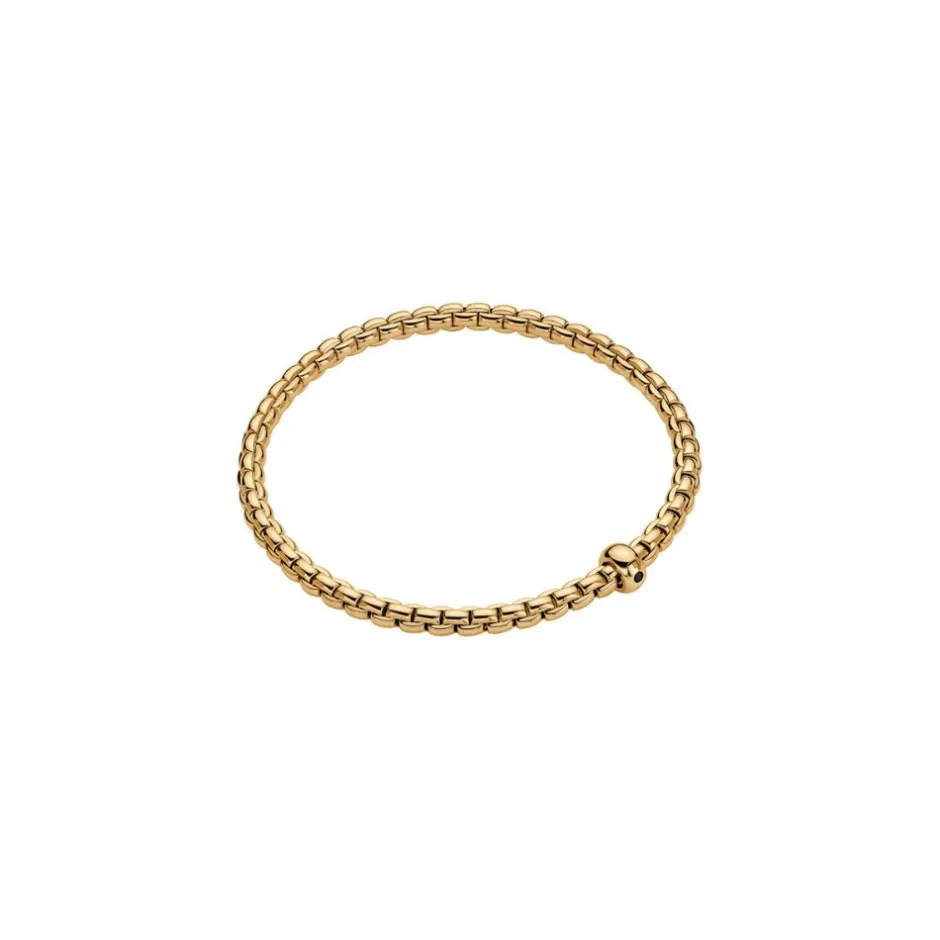 Clearance Bracciale Fope Collezione Eka Flex It in Oro Giallo con Diamante Nero Gioielli Fope