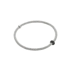 Fashion Bracciale Fope Collezione Prima Flex It in Oro Bianco con Diamanti Neri Gioielli Fope