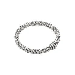Hot Bracciale Fope Collezione Love Nest Flex It in Oro Bianco e Diamanti Gioielli Fope
