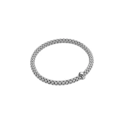 Best Bracciale Fope Collezione Solo Flex It in Oro Bianco con Diamante Gioielli Fope