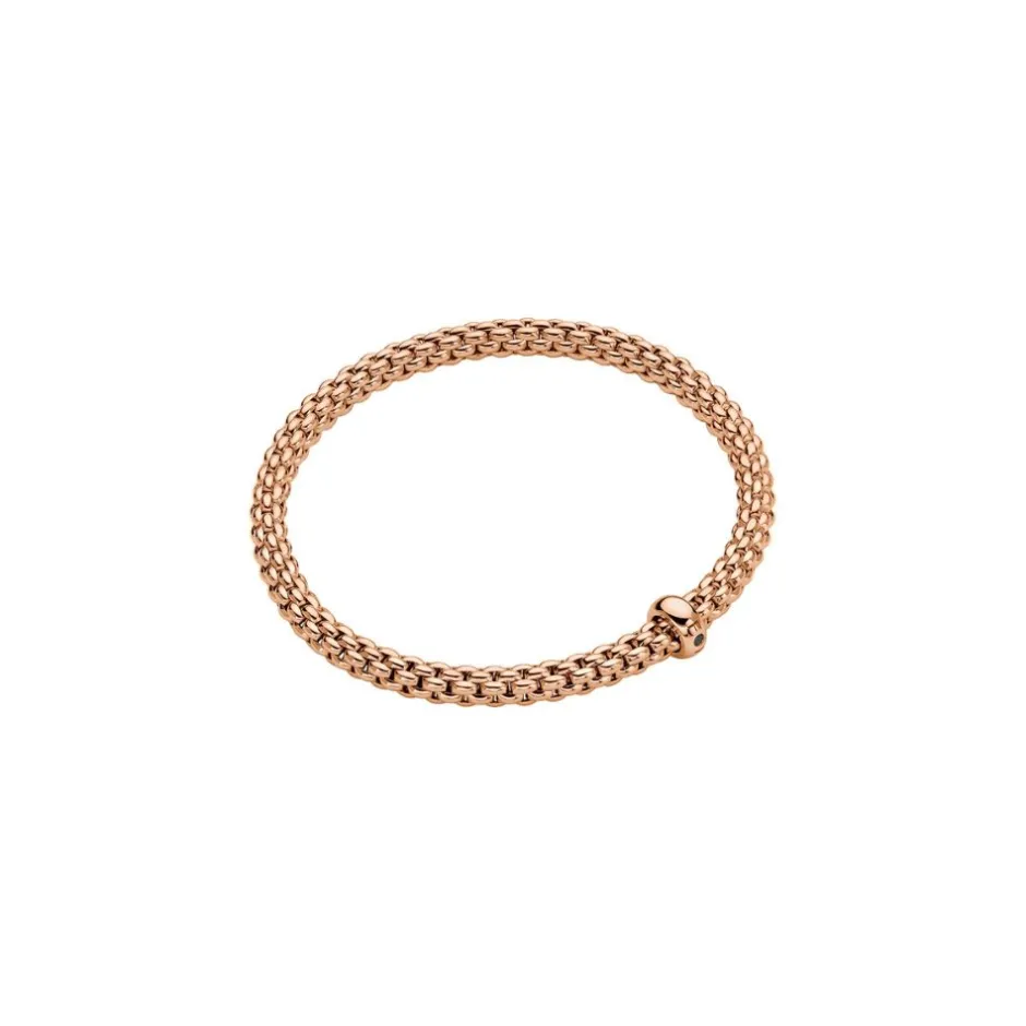Sale Bracciale Fope Collezione Solo Flex It in Oro Rosa con Diamante Nero Uomo Gioielli Fope Uomo | Gioielli Fope