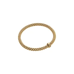 Clearance Bracciale Fope Collezione Solo Flex It in Oro Giallo con Diamante Nero Uomo Gioielli Fope Uomo | Gioielli Fope