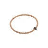 Online Bracciale Fope Collezione Prima Flex It in Oro Rosa con Diamanti Neri Uomo Gioielli Fope Uomo | Gioielli Fope