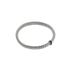 Sale Bracciale Fope Collezione Vendome Flex It in Oro Bianco con Pave di Diamanti Neri Gioielli Fope