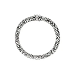 Hot Bracciale Fope Collezione Love Nest Flex It in Oro Bianco e Diamanti Gioielli Fope