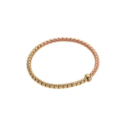 Discount Bracciale Fope Flex It Collezione Eka in Oro Giallo e Rosa con Diamanti Gioielli Fope
