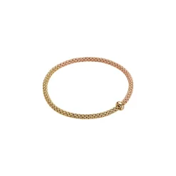 New Bracciale Fope Flex It Collezione Prima in Oro Giallo e Rosa con Diamante Gioielli Fope