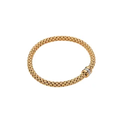 Fashion Bracciale Fope Flex It Collezione Solo in Oro Giallo e Oro Bianco con Diamanti Gioielli Fope