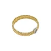 Sale Bracciale Fope Flex It Collezione Panorama in Oro Giallo e Bianco con Pave di Diamanti Gioielli Fope