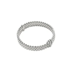 Discount Bracciale Fope Flex It Collezione Panorama in Oro Bianco con Pave di Diamanti Gioielli Fope