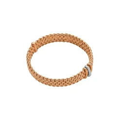 New Bracciale Fope Flex It Collezione Panorama in Oro Rosa e Oro Bianco con Diamanti Gioielli Fope