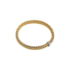 Sale Bracciale Fope Flex It Collezione Vendome in Oro Giallo e Oro Bianco con Diamanti Gioielli Fope