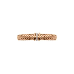 New Bracciale Fope Flex It Collezione Panorama in Oro Rosa e Oro Bianco con Diamanti Gioielli Fope