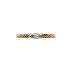 Online Bracciale Fope Flex It Collezione Vendome in Oro Giallo e Oro Bianco con Pave di Diamanti Gioielli Fope