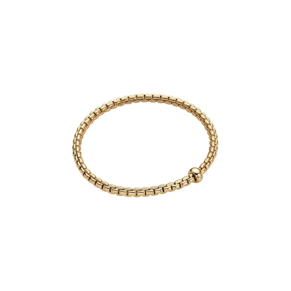 Best Bracciale Fope Flex It Eka in Oro Giallo con Diamante Gioielli Fope