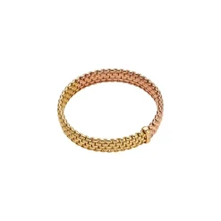 Fashion Bracciale Fope Flex It Panorama in Oro Giallo e Rosa con Diamante Gioielli Fope