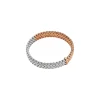 Online Bracciale Fope Flex It Panorama in Oro Rosa e Bianco con Diamante Gioielli Fope