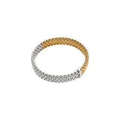Sale Bracciale Fope Flex It Panorama in Oro Bianco e Giallo con Diamante Gioielli Fope