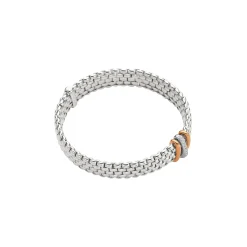 Fashion Bracciale Fope Flex It Panorama in Oro Bianco e Rosa con Diamanti Gioielli Fope