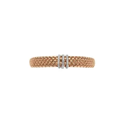 Sale Bracciale Fope Flex It Panorama in Oro Rosa con Diamanti Gioielli Fope