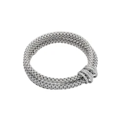 Fashion Bracciale Fope Flex It Tris Collezione Solo in Oro Bianco e Diamanti Gioielli Fope
