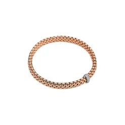 New Bracciale Fope Flex It Vendome in Oro Rosa con Diamanti Gioielli Fope