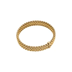 Outlet Bracciale Fope Panorama Flex It in Oro Giallo con Diamante Nero Gioielli Fope
