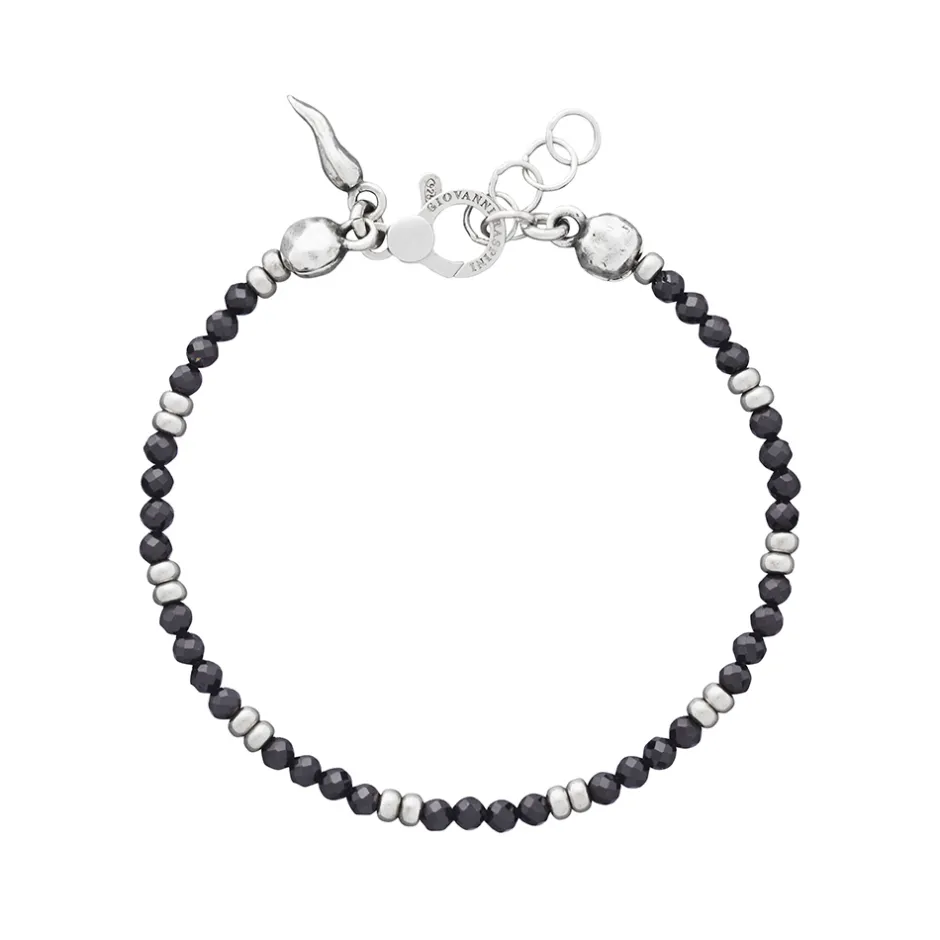 New Bracciale Giovanni Raspini Beat Spinello Nero Uomo Gioielli Giovanni Raspini Uomo