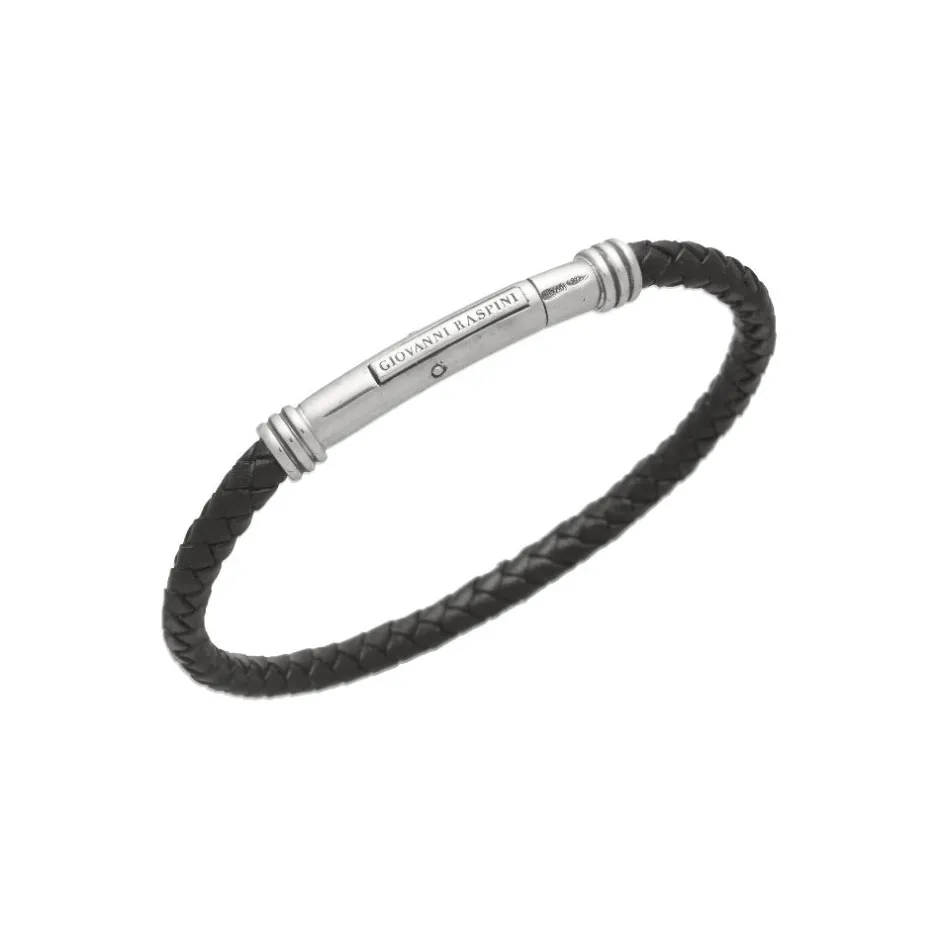 Sale Bracciale Giovanni Raspini Cuoio Intrecciato Uomo Gioielli Giovanni Raspini Uomo