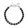 Outlet Bracciale Giovanni Raspini Tango Grafite e Treccia Uomo Gioielli Giovanni Raspini Uomo