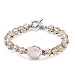 Outlet Bracciale In Argento 925 Ti Sento Milano Con Cristalli e Madreperla Bianca Gioielli Ti Sento Milano
