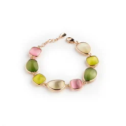 Best Bracciale Madi Laguna Bubble con Otto Quarzi Idrotermali Colorati Gioielli Madi